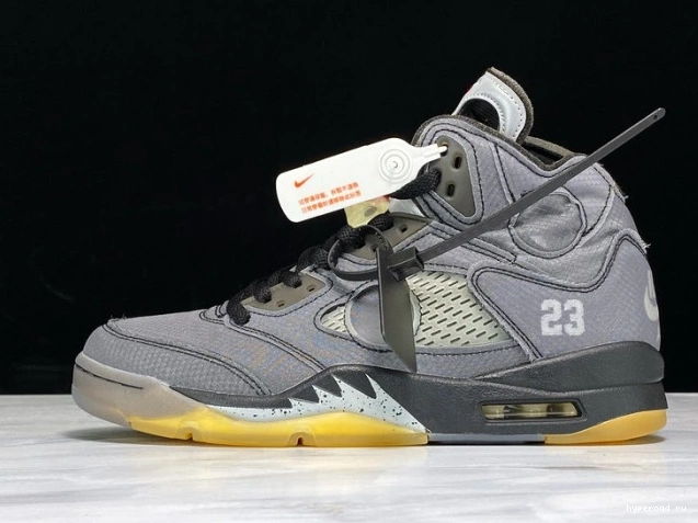 Air 5 x Jordan CT8480-001 Off-White Black 0611